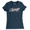 Chicago Retro Women's T-Shirt-Navy-Allegiant Goods Co. Vintage Sports Apparel