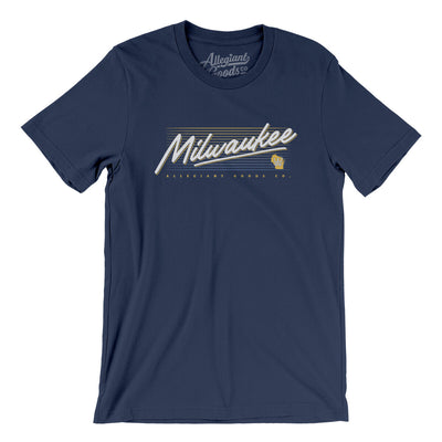 Milwaukee Retro Men/Unisex T-Shirt-Navy-Allegiant Goods Co. Vintage Sports Apparel