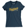 Buffalo Retro Women's T-Shirt-Navy-Allegiant Goods Co. Vintage Sports Apparel
