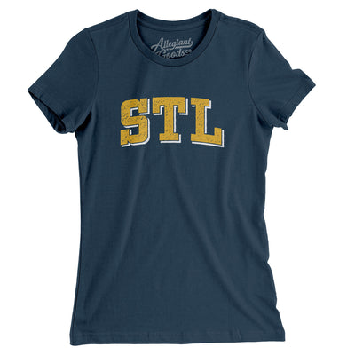 Stl Varsity Women's T-Shirt-Navy-Allegiant Goods Co. Vintage Sports Apparel