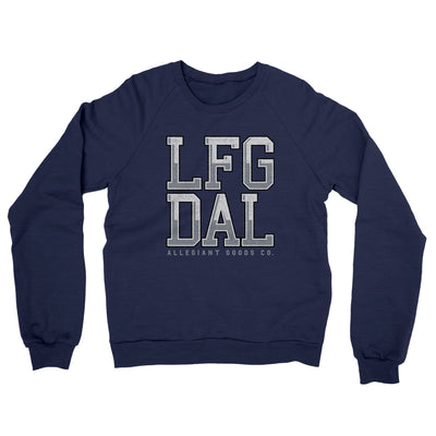 Lfg Dal Midweight French Terry Crewneck Sweatshirt-Navy-Allegiant Goods Co. Vintage Sports Apparel