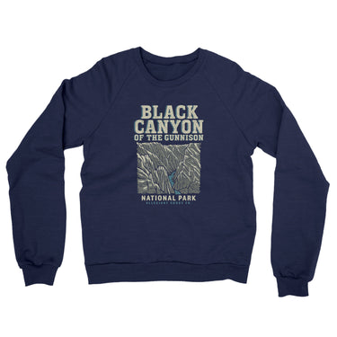 Black Canyon Of The Gunnison National Park Midweight French Terry Crewneck Sweatshirt-Allegiant Goods Co. Vintage Sports Apparel