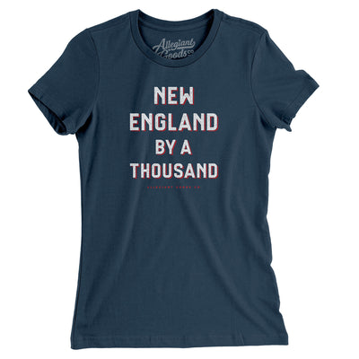 New England By A Thousand Women's T-Shirt-Navy-Allegiant Goods Co. Vintage Sports Apparel