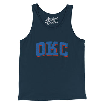 Okc Varsity Men/Unisex Tank Top-Allegiant Goods Co. Vintage Sports Apparel