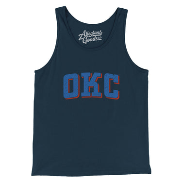 Okc Varsity Men/Unisex Tank Top-Allegiant Goods Co. Vintage Sports Apparel