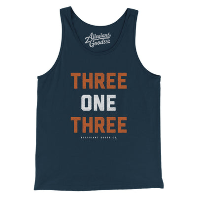 Detroit 313 Area Code Men/Unisex Tank Top-Navy-Allegiant Goods Co. Vintage Sports Apparel