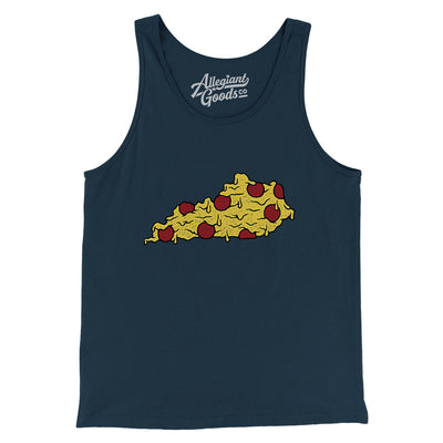 Kentucky Pizza State Men/Unisex Tank Top-Navy-Allegiant Goods Co. Vintage Sports Apparel