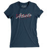 Atlanta Overprint Women's T-Shirt-Navy-Allegiant Goods Co. Vintage Sports Apparel