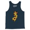 New Jersey Pizza State Men/Unisex Tank Top-Navy-Allegiant Goods Co. Vintage Sports Apparel