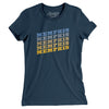 Memphis Vintage Repeat Women's T-Shirt-Navy-Allegiant Goods Co. Vintage Sports Apparel