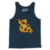 Missouri Pizza State Men/Unisex Tank Top-Navy-Allegiant Goods Co. Vintage Sports Apparel