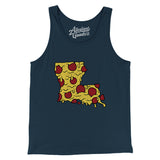 Louisiana Pizza State Men/Unisex Tank Top-Allegiant Goods Co. Vintage Sports Apparel