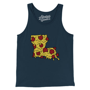 Louisiana Pizza State Men/Unisex Tank Top-Allegiant Goods Co. Vintage Sports Apparel