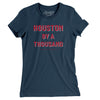 Houston Football By A Thousand Women's T-Shirt-Navy-Allegiant Goods Co. Vintage Sports Apparel