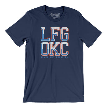 Lfg Okc Men/Unisex T-Shirt-Navy-Allegiant Goods Co. Vintage Sports Apparel
