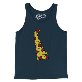 Delaware Pizza State Men/Unisex Tank Top-Allegiant Goods Co. Vintage Sports Apparel