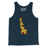 Delaware Pizza State Men/Unisex Tank Top-Allegiant Goods Co. Vintage Sports Apparel