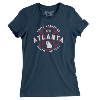 Atlanta World Series Champions Women's T-Shirt-Allegiant Goods Co. Vintage Sports Apparel
