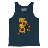 Rhode Island Pizza State Men/Unisex Tank Top-Allegiant Goods Co. Vintage Sports Apparel