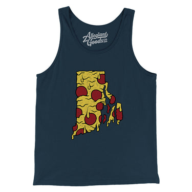 Rhode Island Pizza State Men/Unisex Tank Top-Allegiant Goods Co. Vintage Sports Apparel