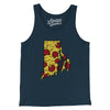 Rhode Island Pizza State Men/Unisex Tank Top-Navy-Allegiant Goods Co. Vintage Sports Apparel