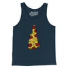 New Hampshire Pizza State Men/Unisex Tank Top-Navy-Allegiant Goods Co. Vintage Sports Apparel
