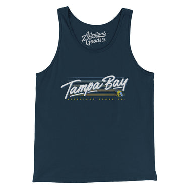 Tampa Bay Retro Men/Unisex Tank Top-Navy-Allegiant Goods Co. Vintage Sports Apparel