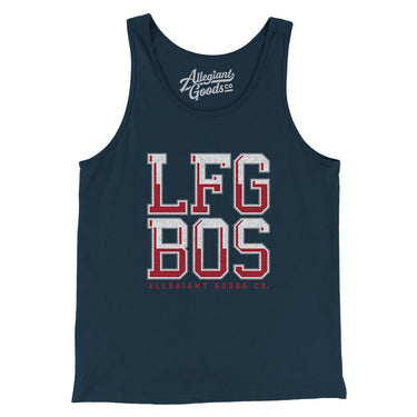 Lfg Bos Men/Unisex Tank Top-Navy-Allegiant Goods Co. Vintage Sports Apparel