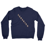 Edmonton Hockey Jersey Midweight French Terry Crewneck Sweatshirt-Navy-Allegiant Goods Co. Vintage Sports Apparel