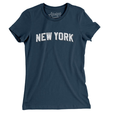 New York Varsity Women's T-Shirt-Allegiant Goods Co. Vintage Sports Apparel