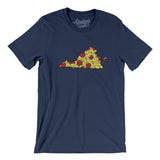 Virginia Pizza State Men/Unisex T-Shirt-Allegiant Goods Co. Vintage Sports Apparel