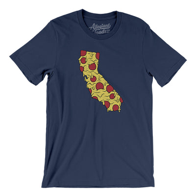 California Pizza State Men/Unisex T-Shirt-Navy-Allegiant Goods Co. Vintage Sports Apparel