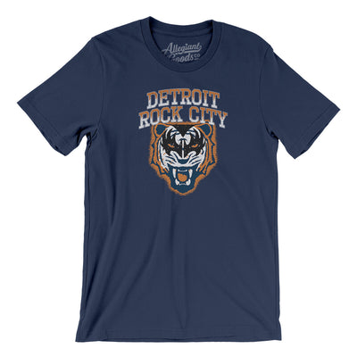 Detroit Rock City Men/Unisex T-Shirt-Navy-Allegiant Goods Co. Vintage Sports Apparel