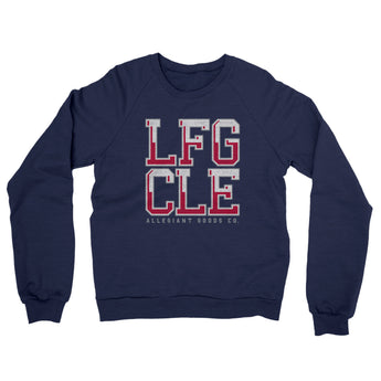 Lfg Cle Midweight French Terry Crewneck Sweatshirt-Allegiant Goods Co. Vintage Sports Apparel