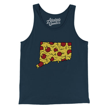 Connecticut Pizza State Men/Unisex Tank Top-Allegiant Goods Co. Vintage Sports Apparel