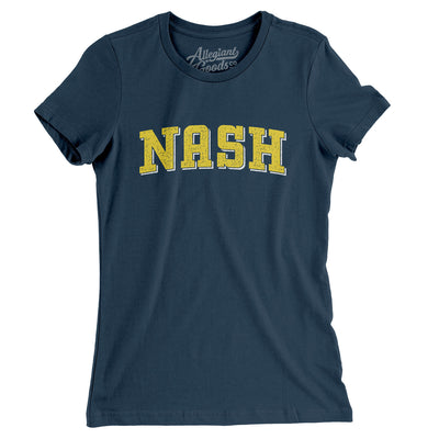 Nash Varsity Women's T-Shirt-Navy-Allegiant Goods Co. Vintage Sports Apparel