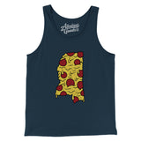 Mississippi Pizza State Men/Unisex Tank Top-Allegiant Goods Co. Vintage Sports Apparel
