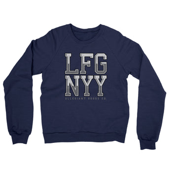 Lfg Nyy Midweight French Terry Crewneck Sweatshirt-Allegiant Goods Co. Vintage Sports Apparel