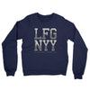 Lfg Nyy Midweight French Terry Crewneck Sweatshirt-Navy-Allegiant Goods Co. Vintage Sports Apparel