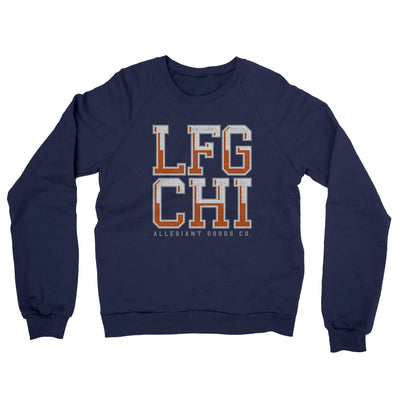 Lfg Chi Midweight French Terry Crewneck Sweatshirt-Navy-Allegiant Goods Co. Vintage Sports Apparel