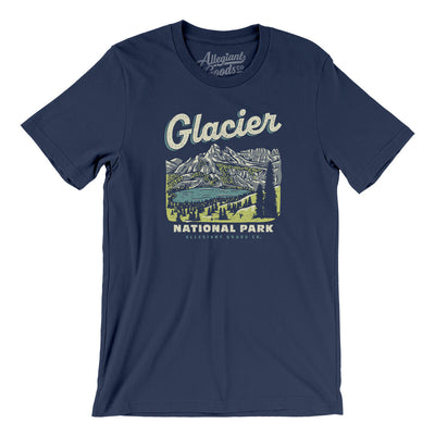 Glacier National Park Men/Unisex T-Shirt-Navy-Allegiant Goods Co. Vintage Sports Apparel