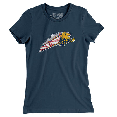 Colorado Gold Kings Women's T-Shirt-Navy-Allegiant Goods Co. Vintage Sports Apparel