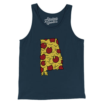 Alabama Pizza State Men/Unisex Tank Top-Allegiant Goods Co. Vintage Sports Apparel