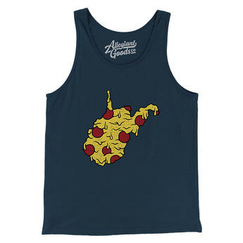 West Virginia Pizza State Men/Unisex Tank Top-Allegiant Goods Co. Vintage Sports Apparel