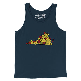 Virginia Pizza State Men/Unisex Tank Top-Allegiant Goods Co. Vintage Sports Apparel