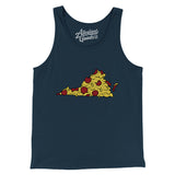 Virginia Pizza State Men/Unisex Tank Top-Allegiant Goods Co. Vintage Sports Apparel