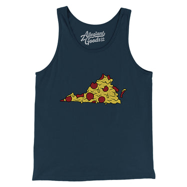 Virginia Pizza State Men/Unisex Tank Top-Allegiant Goods Co. Vintage Sports Apparel
