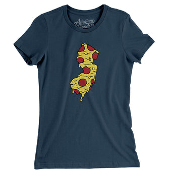 New Jersey Pizza State Women's T-Shirt-Allegiant Goods Co. Vintage Sports Apparel