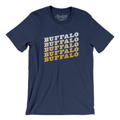 Buffalo Vintage Repeat Men/Unisex T-Shirt-Navy-Allegiant Goods Co. Vintage Sports Apparel