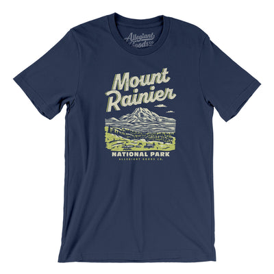 Mount Rainier National Park Men/Unisex T-Shirt-Navy-Allegiant Goods Co. Vintage Sports Apparel